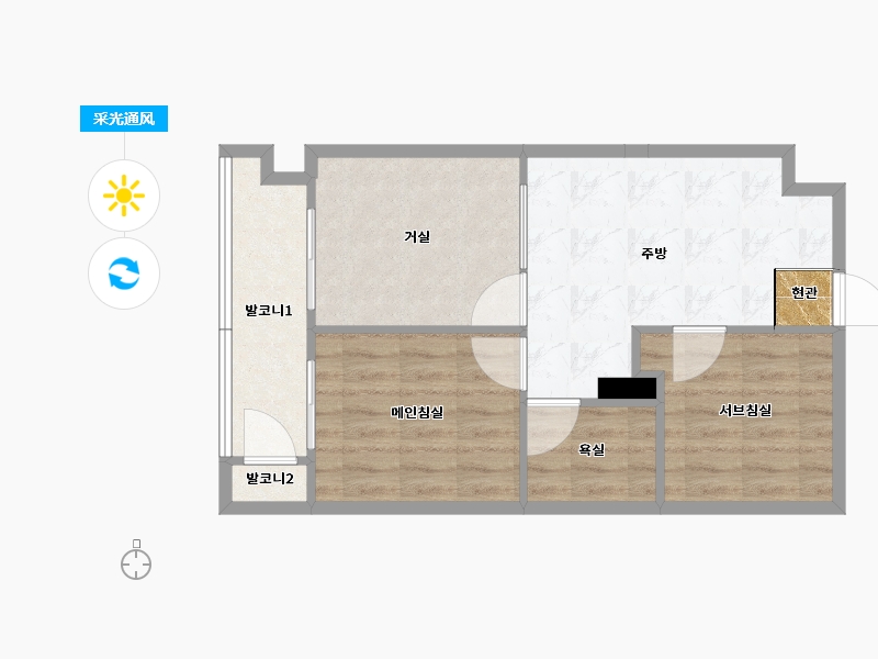 인천광역시-부평구-우성1,2,3차-55.37-户型库-采光通风