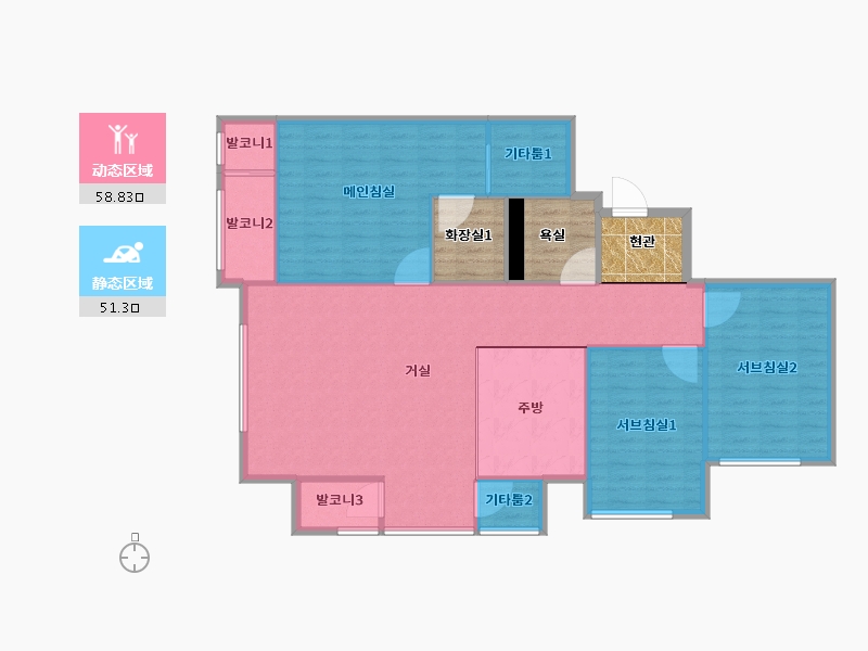 인천광역시-남동구-에코에비뉴-113.43-户型库-动静分区