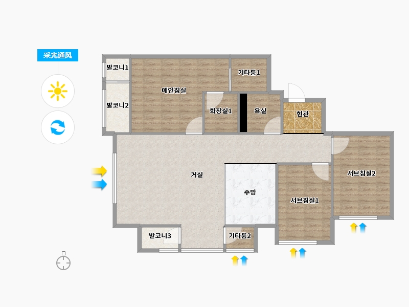 인천광역시-남동구-에코에비뉴-113.43-户型库-采光通风