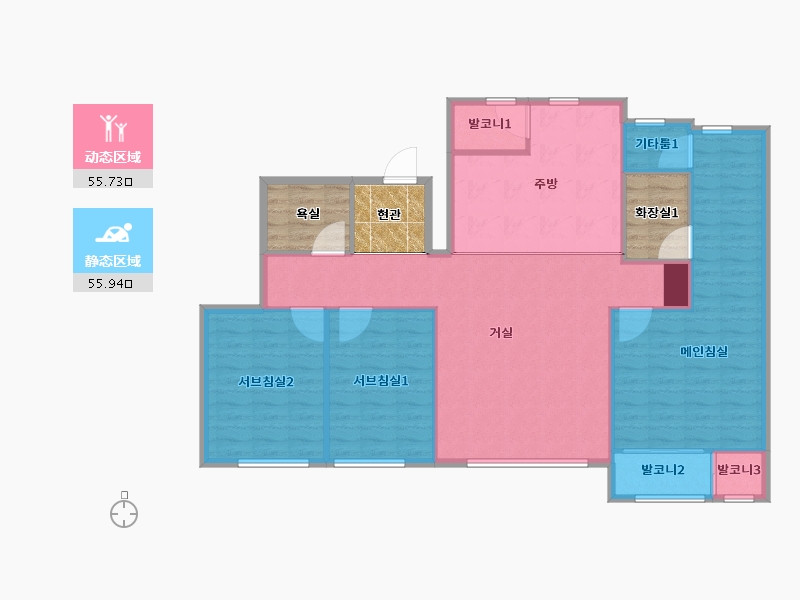 인천광역시-남동구-에코에비뉴-114.45-户型库-动静分区