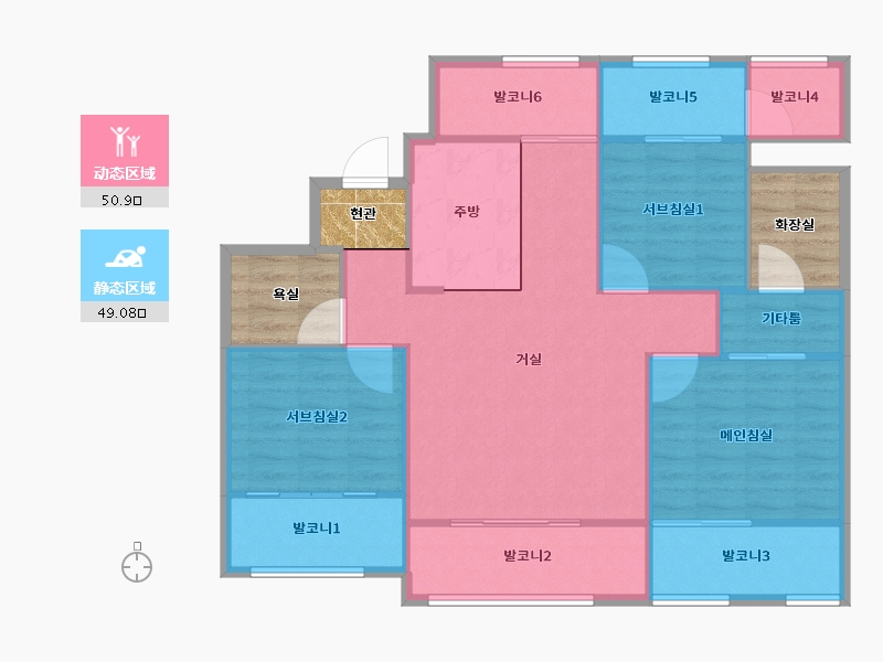 경기도-수원시 권선구-와이시티-102.33-户型库-动静分区