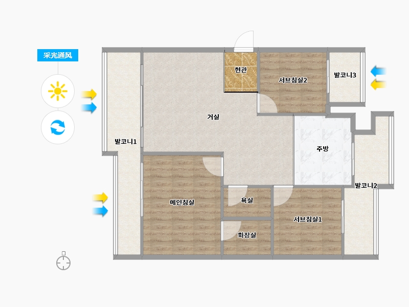 인천광역시-부평구-삼산주공미래타운5단지-104.56-户型库-采光通风