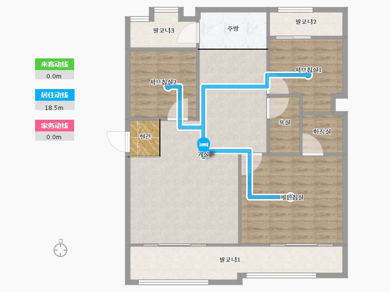 경기도-수원시 권선구-삼성-98.68-户型库-动静线