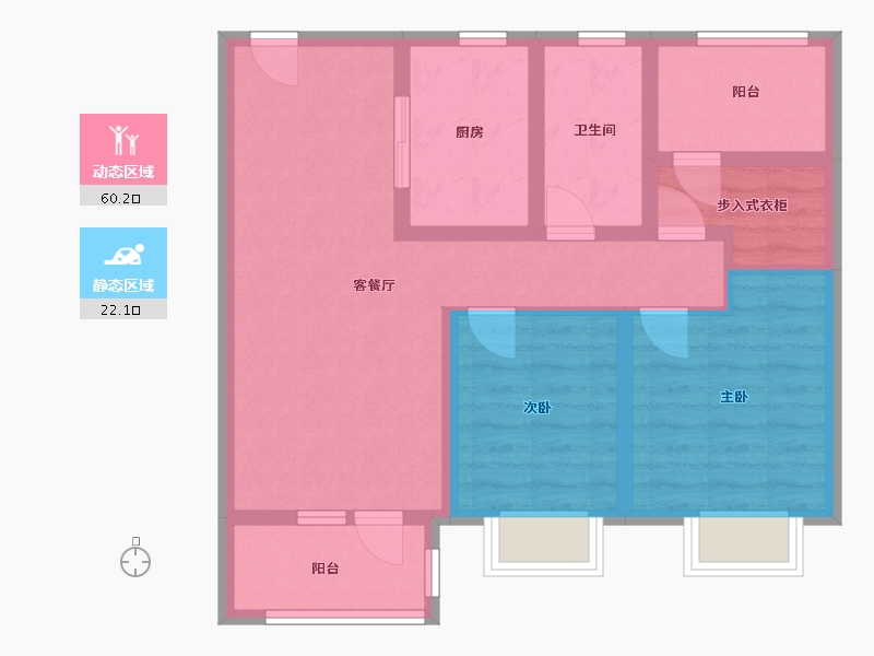 山东省-青岛市-印象滟-72.09-户型库-动静分区