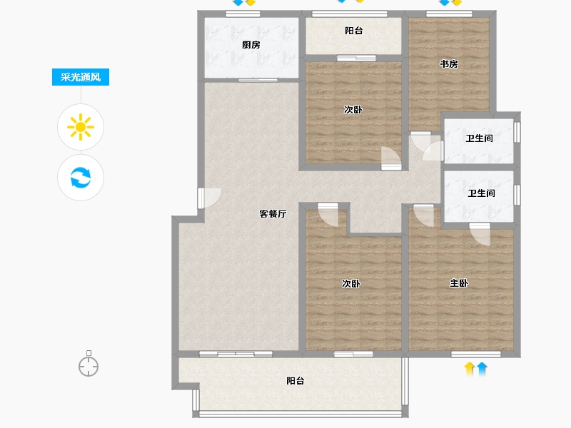 江苏省-镇江市-天怡天颐城·和园-155.00-户型库-采光通风