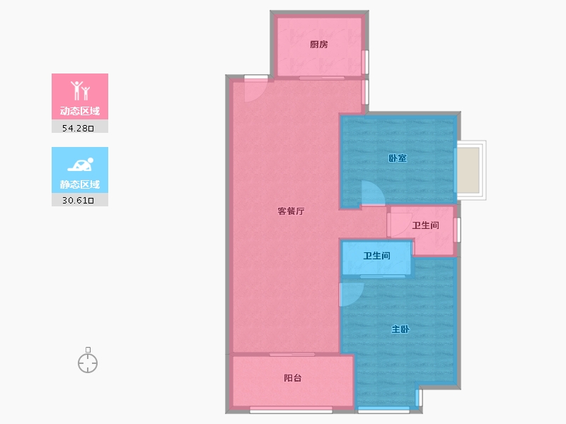 福建省-厦门市-嘉盛豪园-75.87-户型库-动静分区