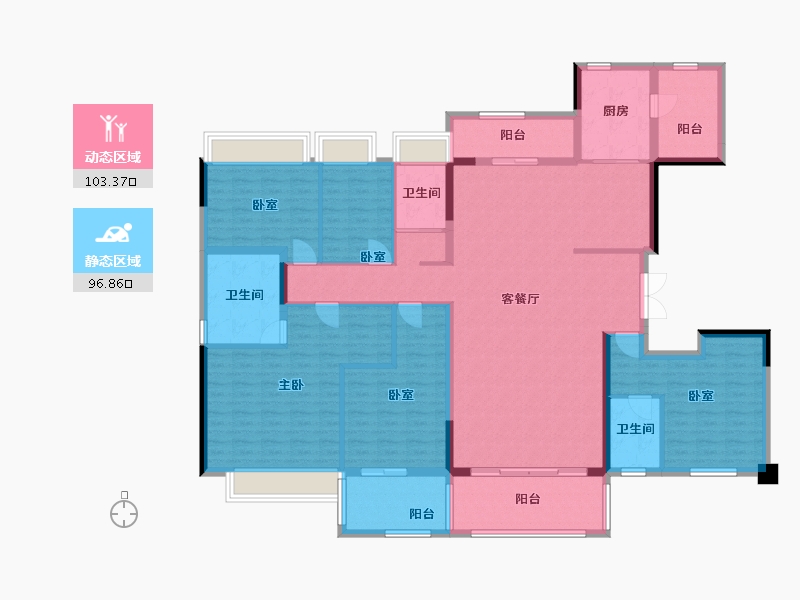 广东省-广州市-碧桂园凤凰湾-184.00-户型库-动静分区