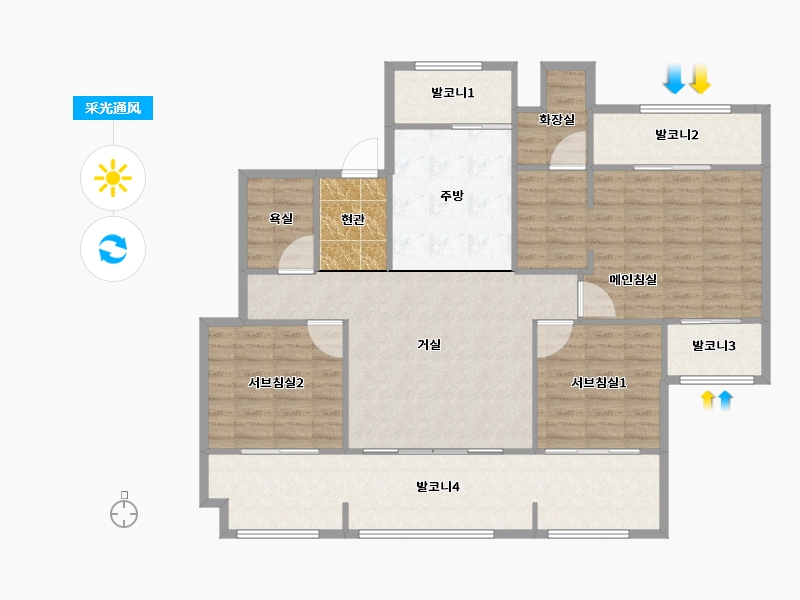 경기도-용인시 기흥구-물푸레마을휴먼시아3단지-120.74-户型库-采光通风