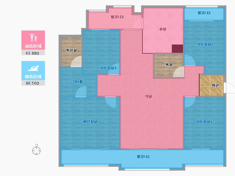 경기도-수원시 영통구-동신-151.87-户型库-动静分区