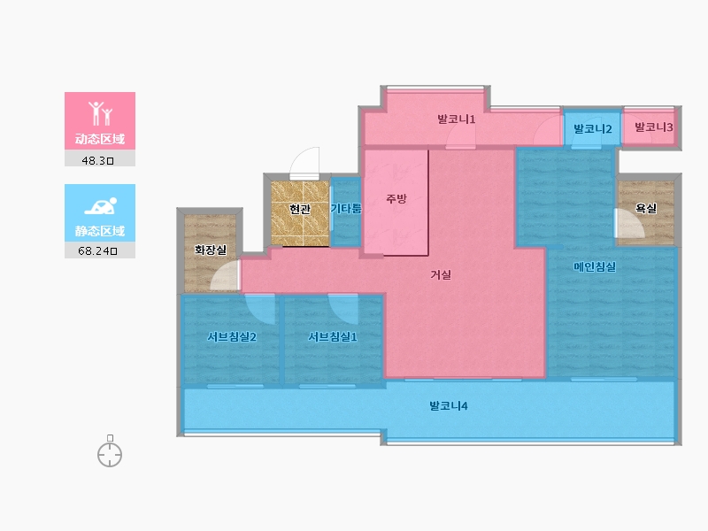 경기도-수원시 영통구-e편한세상광교-118.79-户型库-动静分区