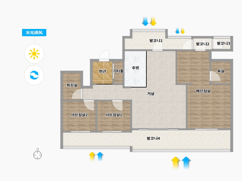 경기도-수원시 영통구-e편한세상광교-118.79-户型库-采光通风