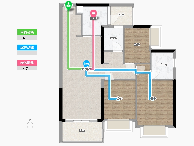 广东省-广州市-富力南驰富颐华庭-84.36-户型库-动静线