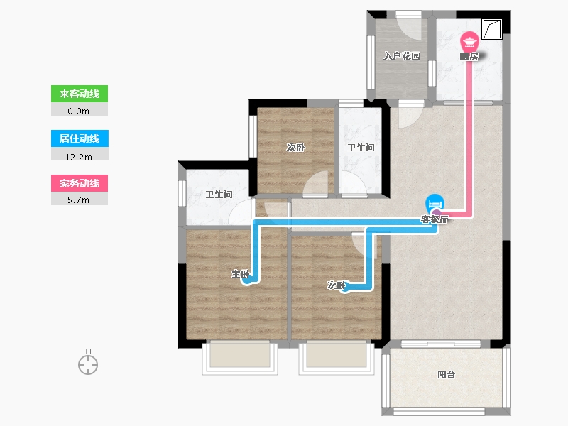 四川省-眉山市-碧桂园-144.00-户型库-动静线