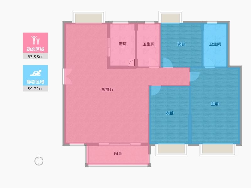 江西省-九江市-联泰万泰城-131.90-户型库-动静分区