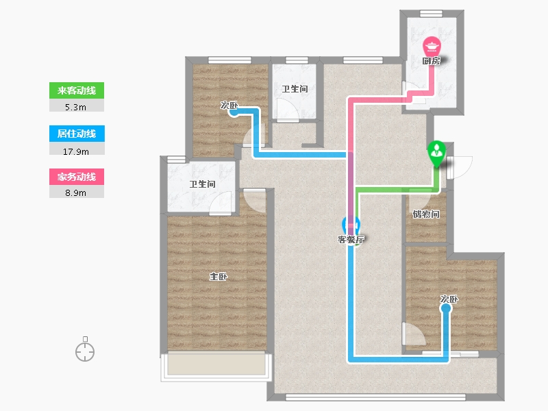 山东省-济南市-越秀麓端府-109.60-户型库-动静线