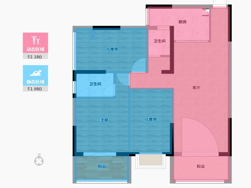 广西壮族自治区-贺州市-桂水湾畔-94.86-户型库-动静分区