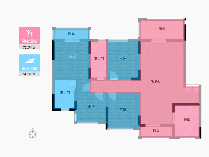 四川省-雅安市-江湾城-118.00-户型库-动静分区