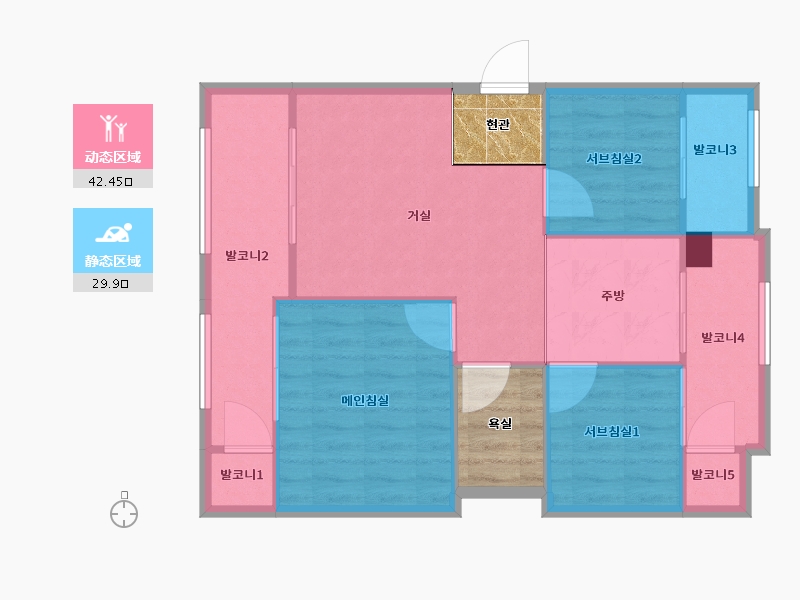 경기도-안양시 만안구-벽산-72.35-户型库-动静分区