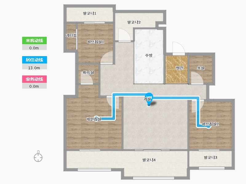 경기도-용인시 기흥구-현대홈타운-107.58-户型库-动静线