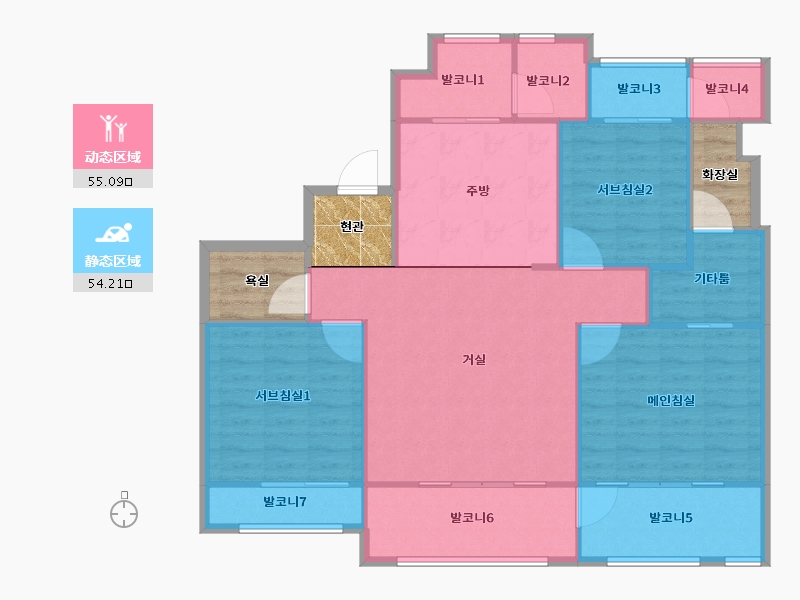 인천광역시-남동구-인천간석LH2단지-110.56-户型库-动静分区