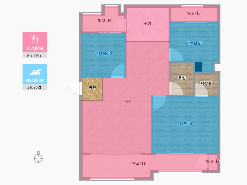 경기도-수원시 영통구-삼성,태영-97.63-户型库-动静分区