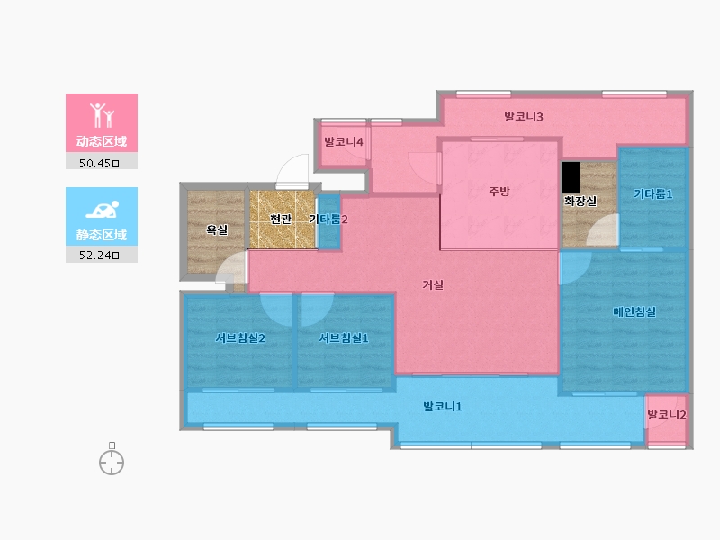 경기도-수원시 영통구-영통SK뷰-104.76-户型库-动静分区