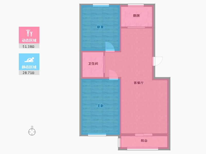 内蒙古自治区-通辽市-万达华府A区西区-94.00-户型库-动静分区