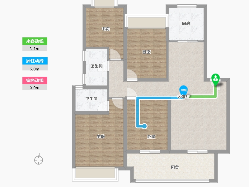 安徽省-阜阳市-红星天玺湾-111.84-户型库-动静线