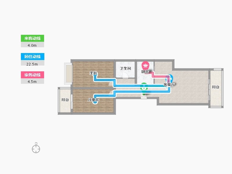 山西省-吕梁市-滨东学府院-108.00-户型库-动静线