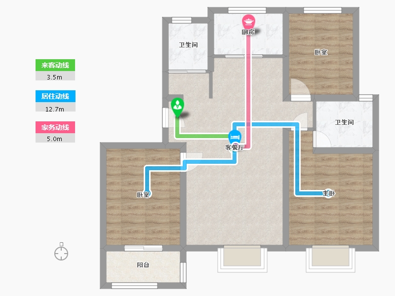 河北省-沧州市-东方名都-90.00-户型库-动静线