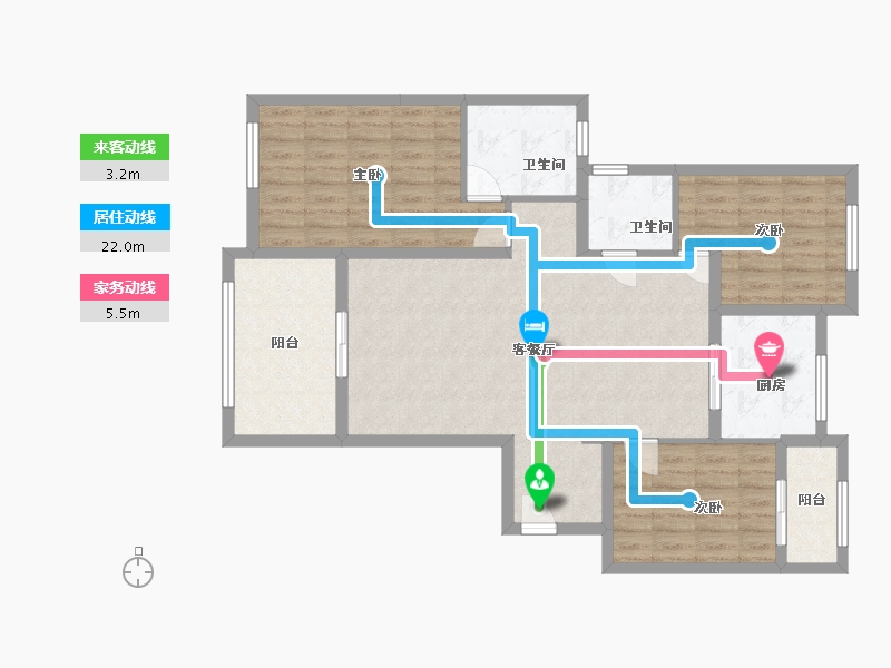 河北省-邢台市-麒麟郡＋-101.00-户型库-动静线