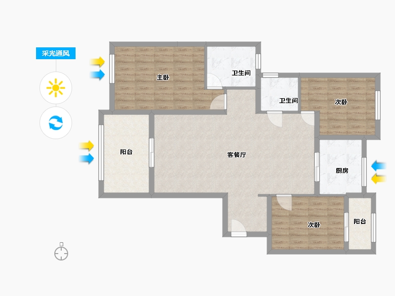 河北省-邢台市-麒麟郡＋-101.00-户型库-采光通风