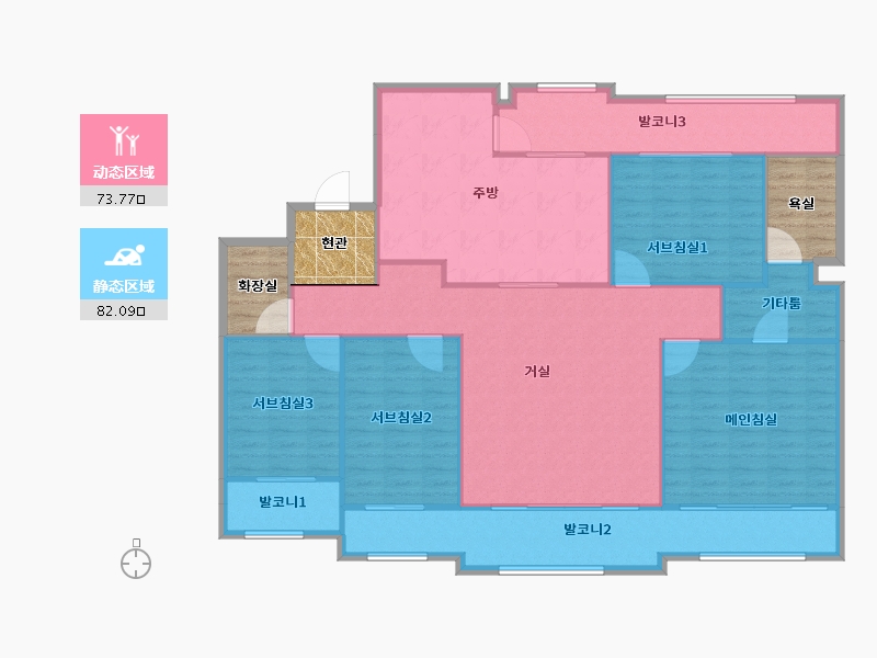 경기도-수원시 영통구-현대-158.07-户型库-动静分区