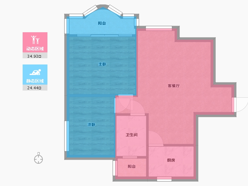 广东省-广州市-荔港南湾-60.00-户型库-动静分区