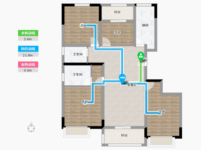 安徽省-滁州市-东骏华府-109.00-户型库-动静线