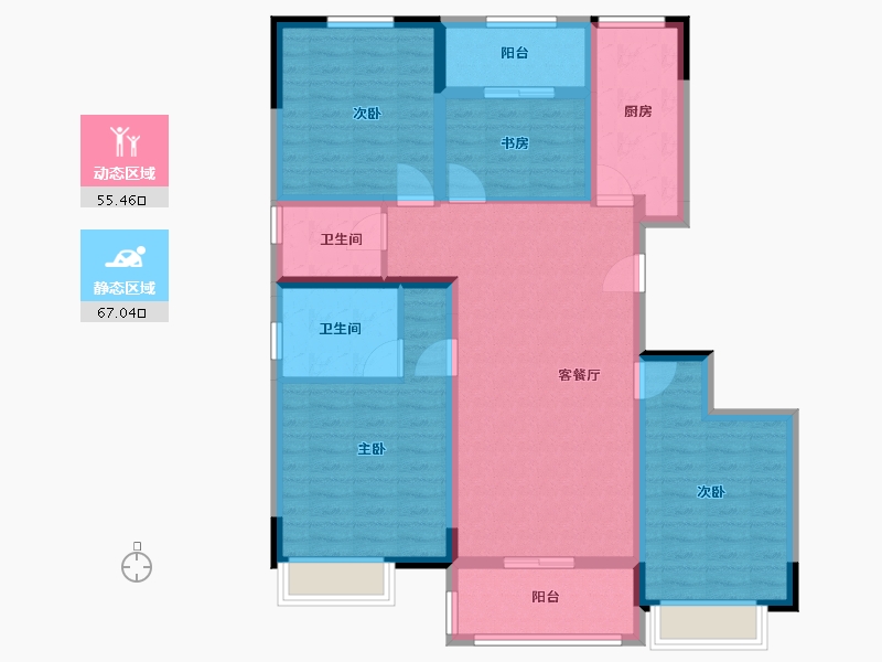 安徽省-滁州市-东骏华府-109.00-户型库-动静分区