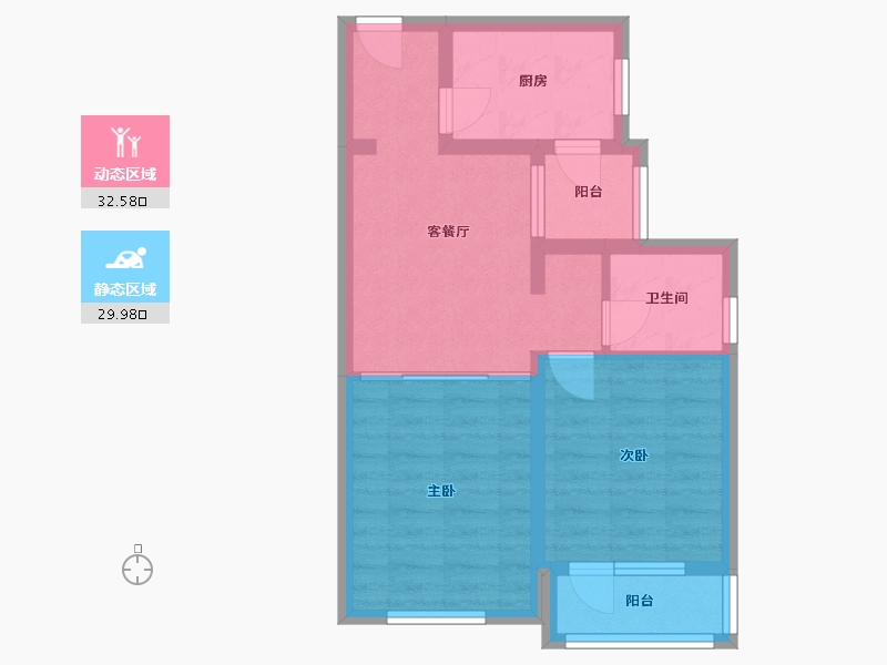 北京-北京市-富河园-60.00-户型库-动静分区