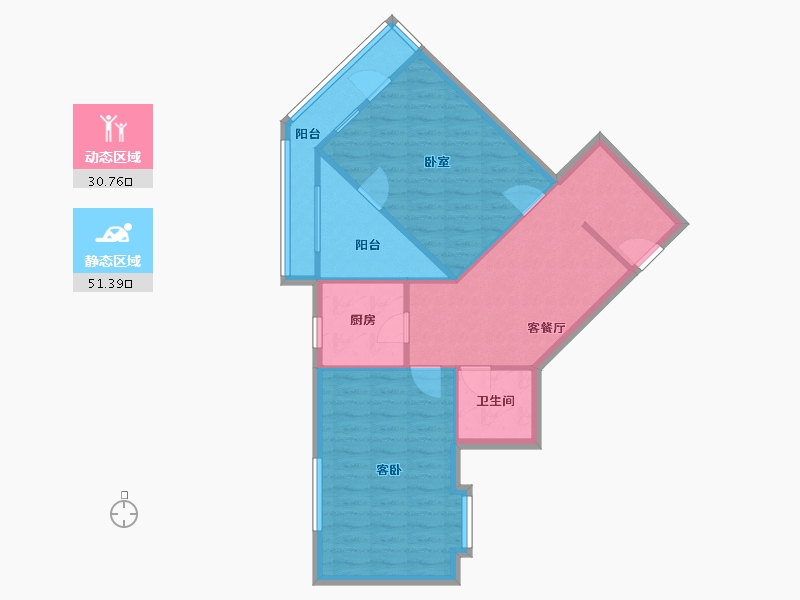 天津-天津市-颂禹里社区-91.00-户型库-动静分区