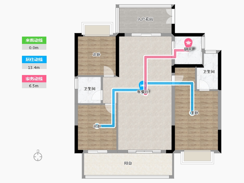 湖北省-潜江市-名筑当代阅MOMΛ-110.00-户型库-动静线