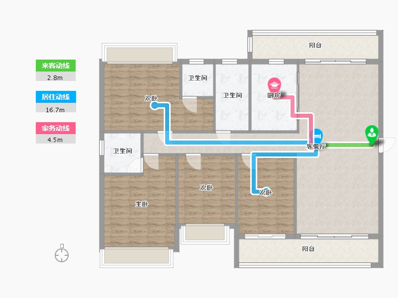 广西壮族自治区-百色市-伴山江湾-142.00-户型库-动静线