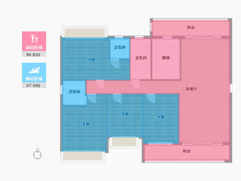 广西壮族自治区-百色市-伴山江湾-142.00-户型库-动静分区