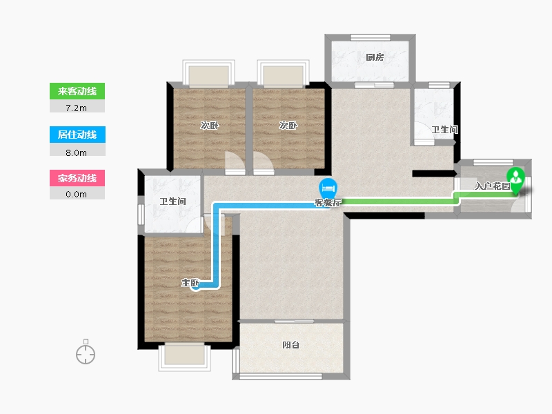 湖南省-衡阳市-鸿豪春风十里-110.00-户型库-动静线