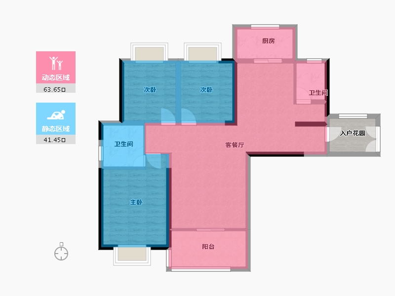 湖南省-衡阳市-鸿豪春风十里-110.00-户型库-动静分区