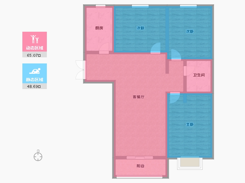 甘肃省-嘉峪关市-明珠山水郡-113.49-户型库-动静分区