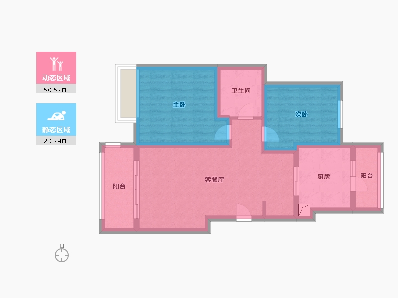 上海-上海市-华城名阳嘉园-65.00-户型库-动静分区