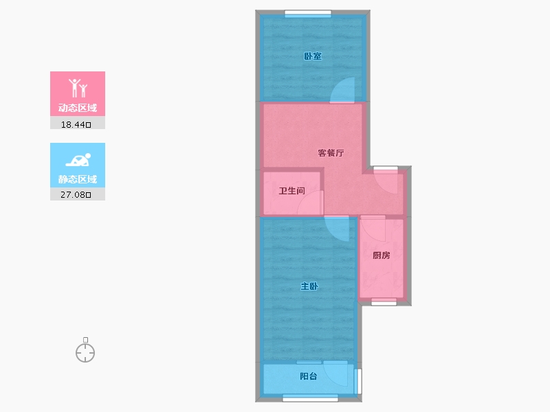 北京-北京市-恩济里小区-36.00-户型库-动静分区