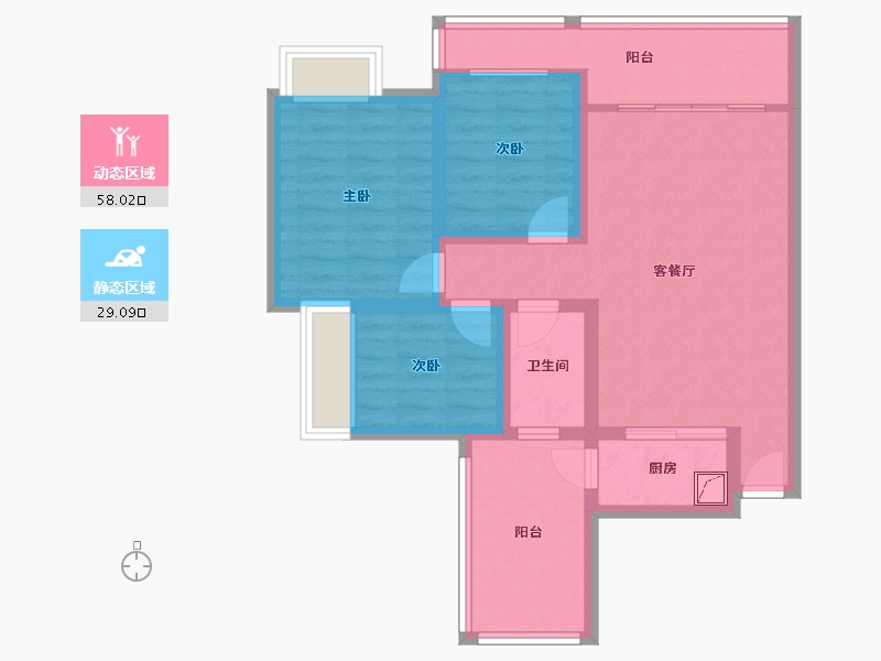 广西壮族自治区-北海市-泰和苑-71.60-户型库-动静分区