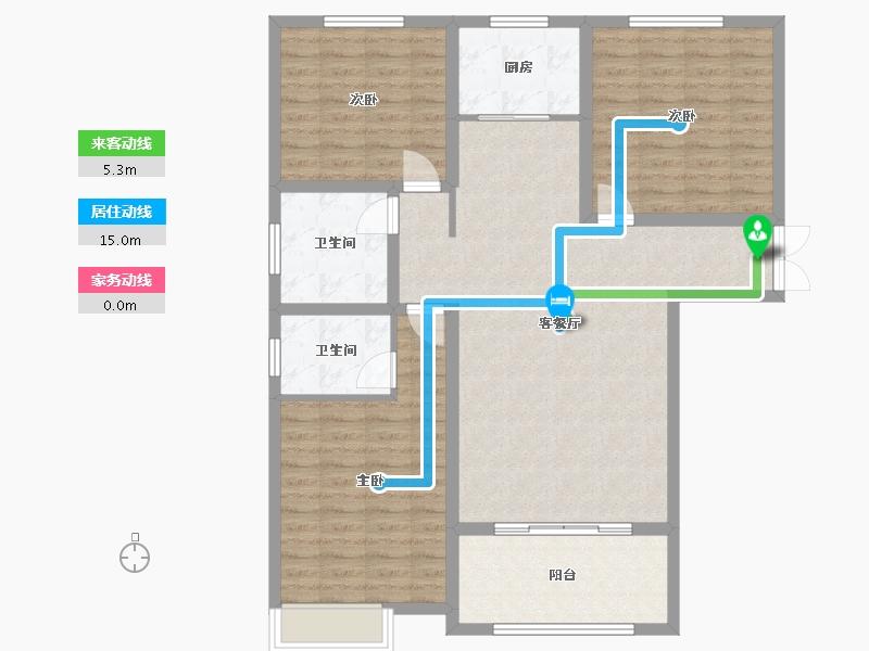 河南省-焦作市-香格里拉-110.00-户型库-动静线