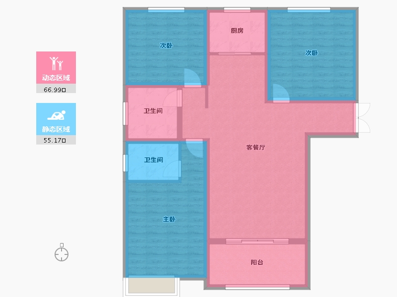 河南省-焦作市-香格里拉-110.00-户型库-动静分区