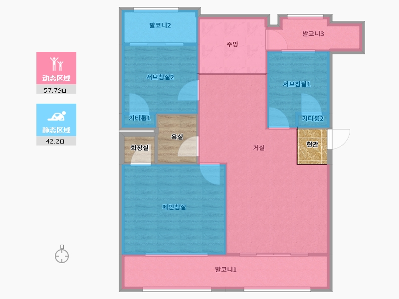 경기도-용인시 기흥구-두진-99.90-户型库-动静分区